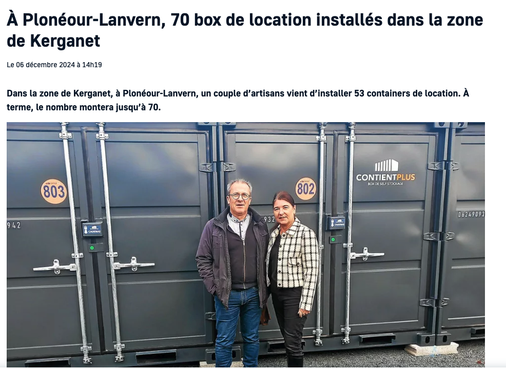 À Plonéour-Lanvern, 70 box de location installés dans la zone de Kerganet